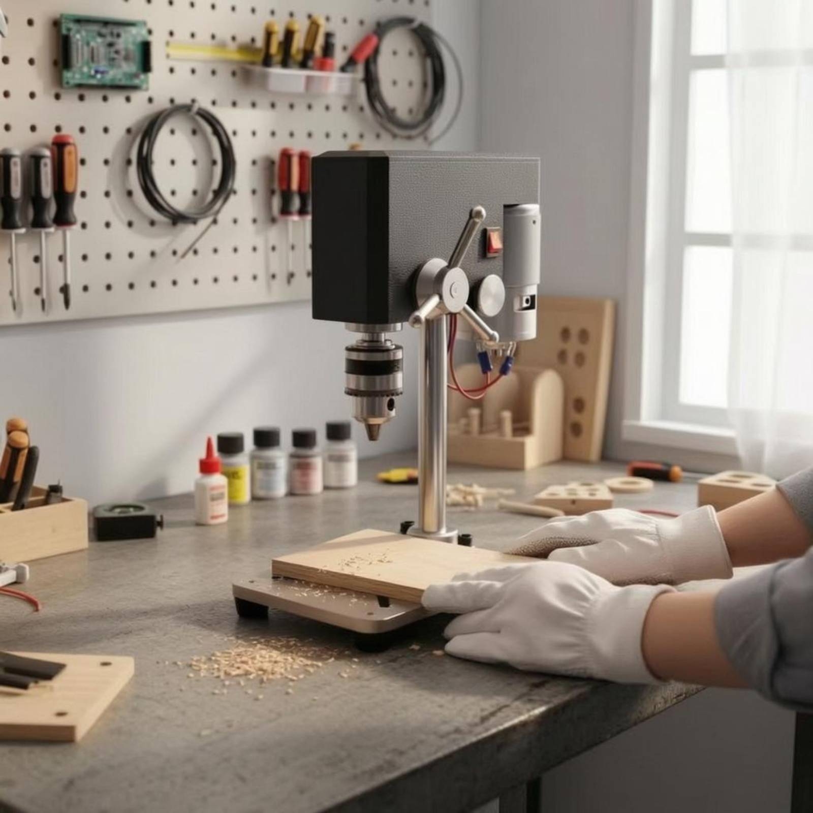 Workshop Tools Bench - Mini Bench Drill Press Small Size
