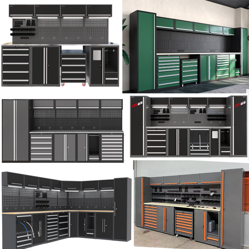 Workshop Tools Bench - Combined tool cabinet Stainless steel workbench