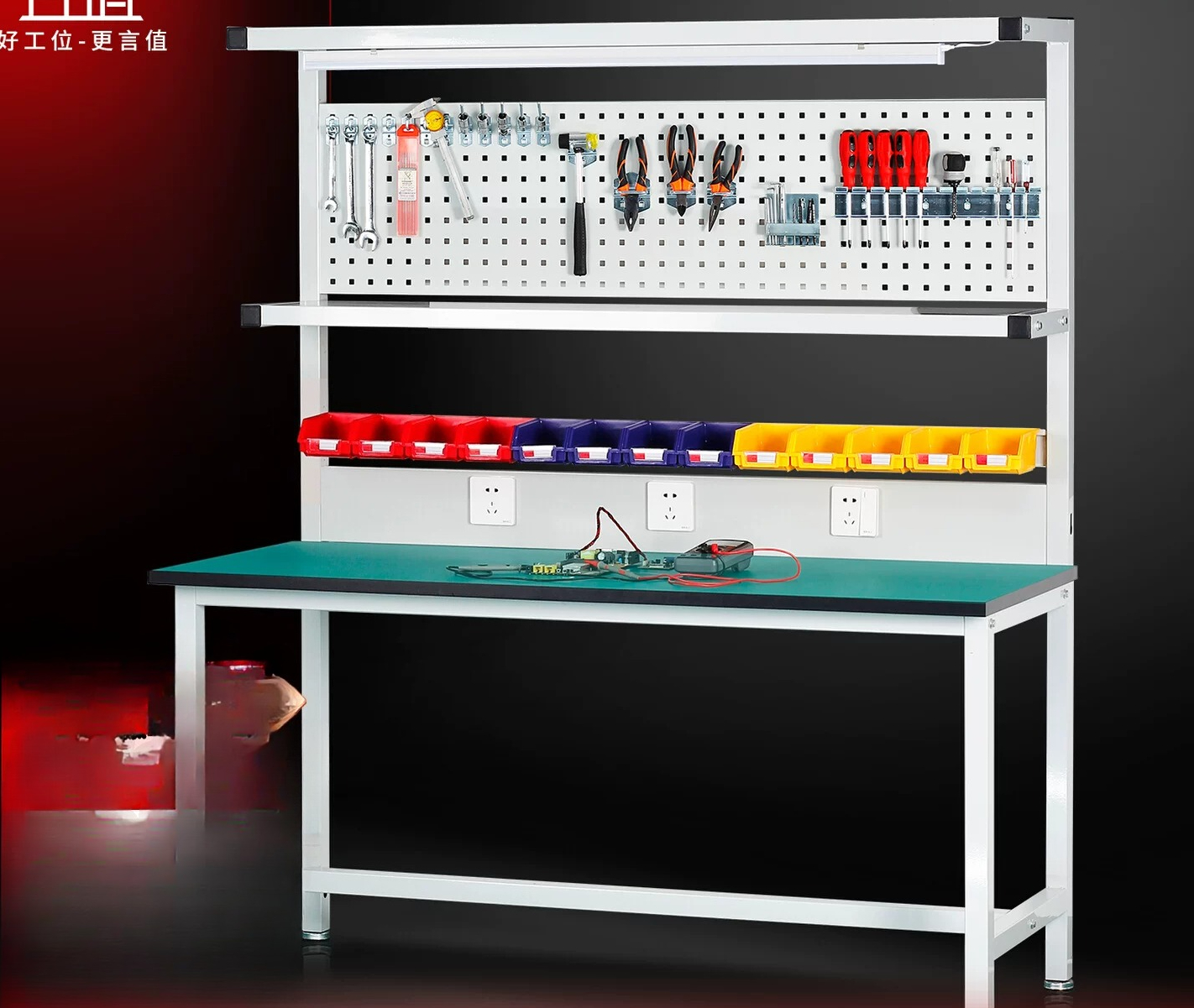 Hand Tools Maintenance Workshop - Factory workshop anti-static workbench with lamp
