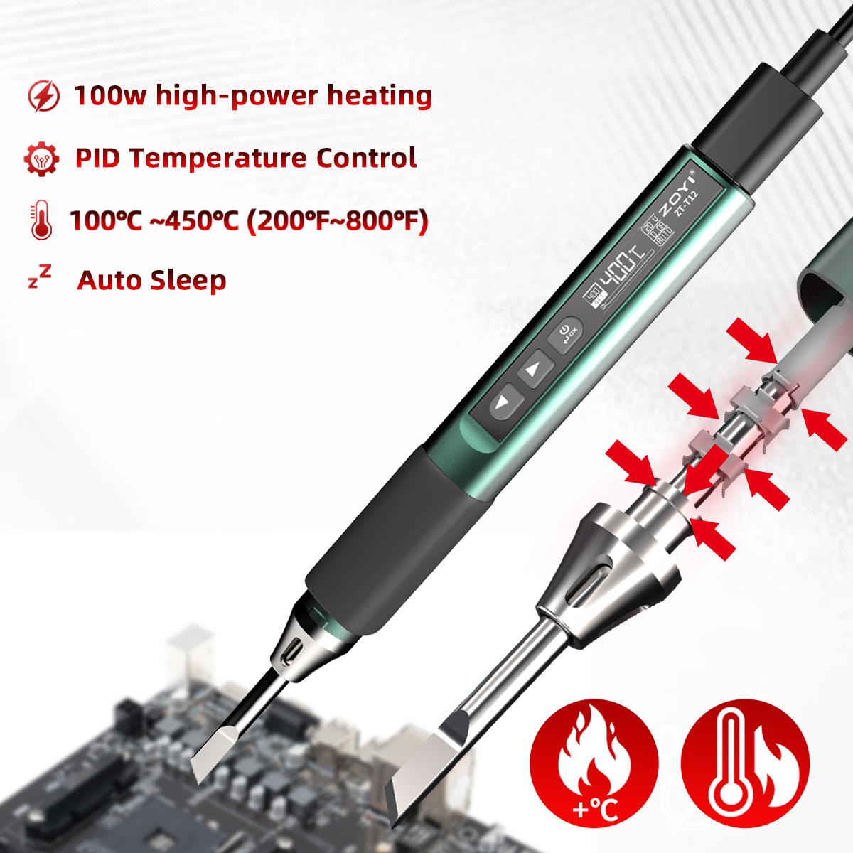 Tools Qc - 100W Smart Soldering Iron Pen PID