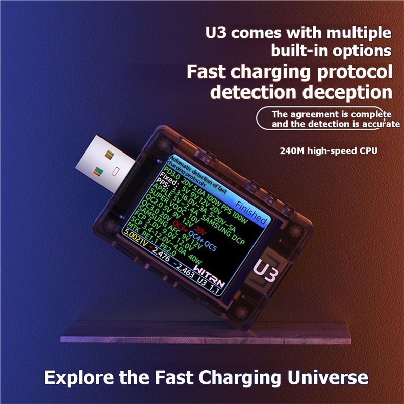 AB41-USB Tester U3 3.1 PD Deco – обзор и цена Tools Qc