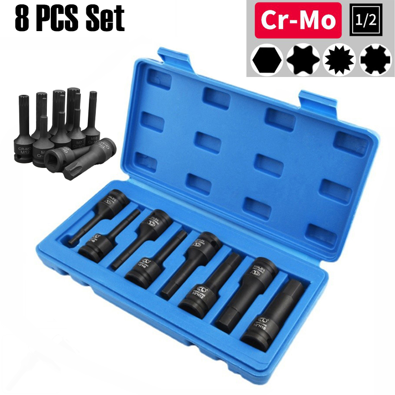 1/2 Socket Wrench 8pcs Set Hex – обзор и цена Hand Tools Maintenance Workshop