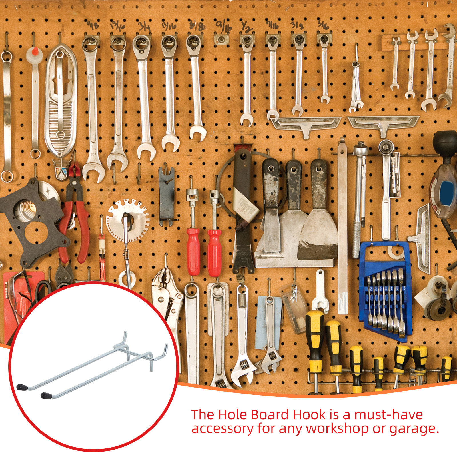 10Pcs Heavy-Duty Metal Pegboar – обзор и цена Workshop Tools Hanger