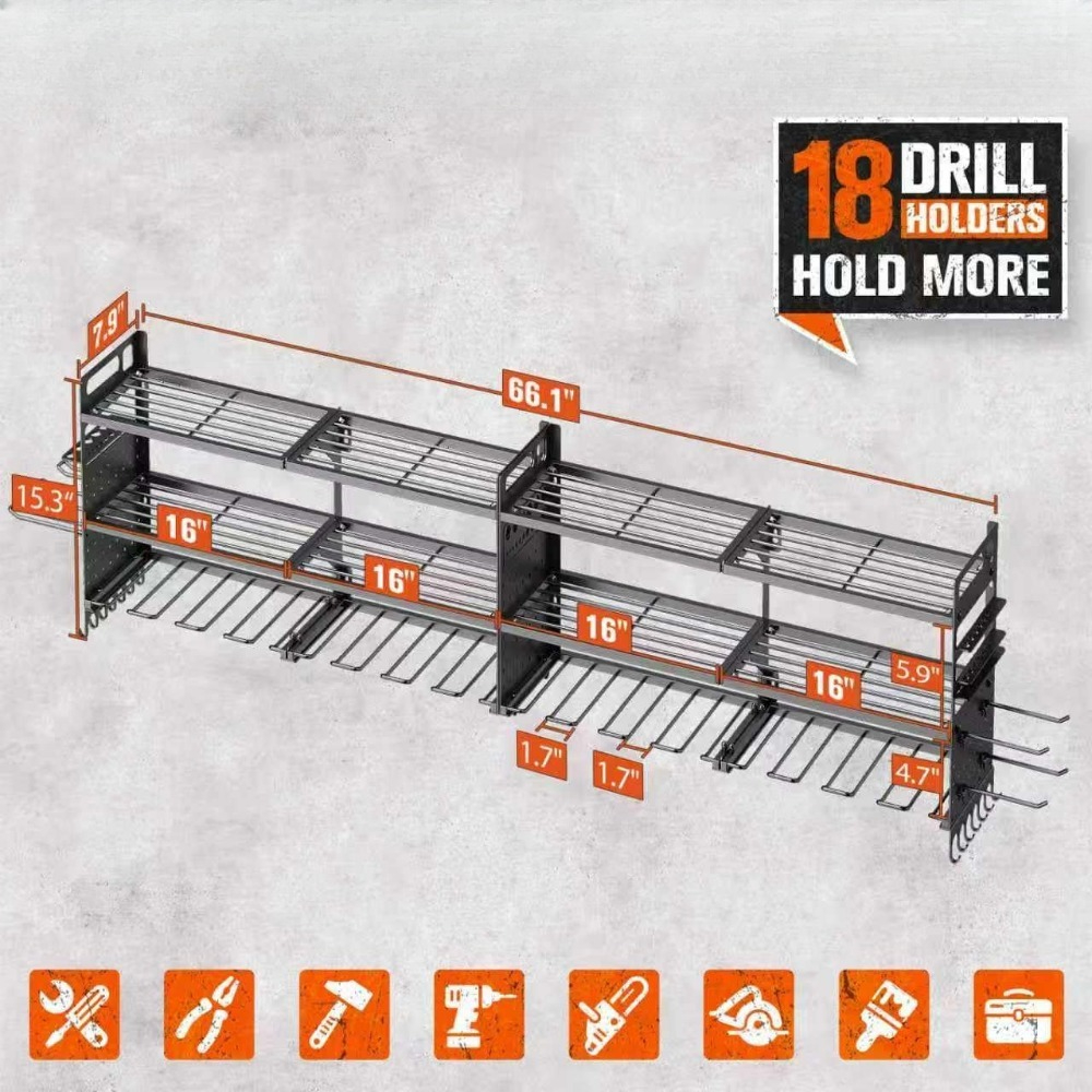 Large Wall Mount Tool Organize – обзор и цена Workshop Tools Storage