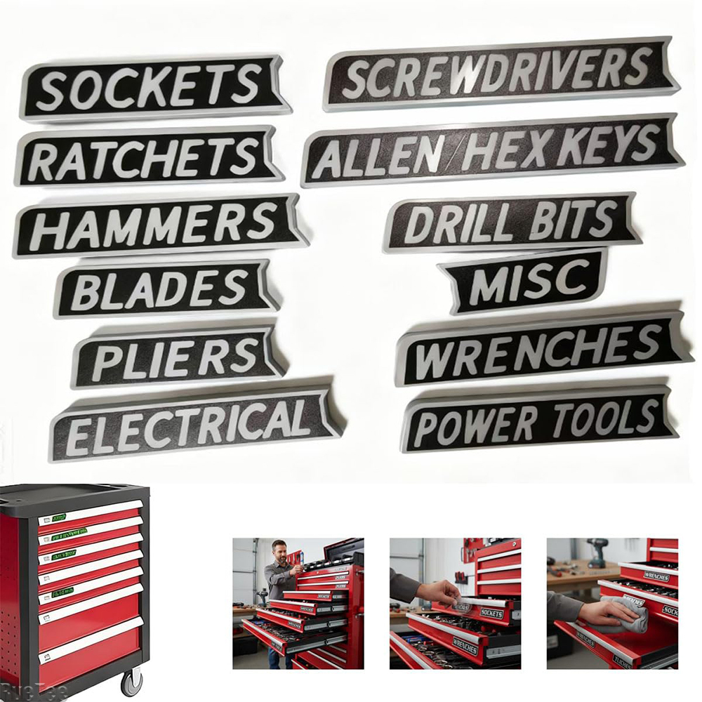 12 Pack Magnetic Toolbox Label – обзор и цена Workshop Tools Bench