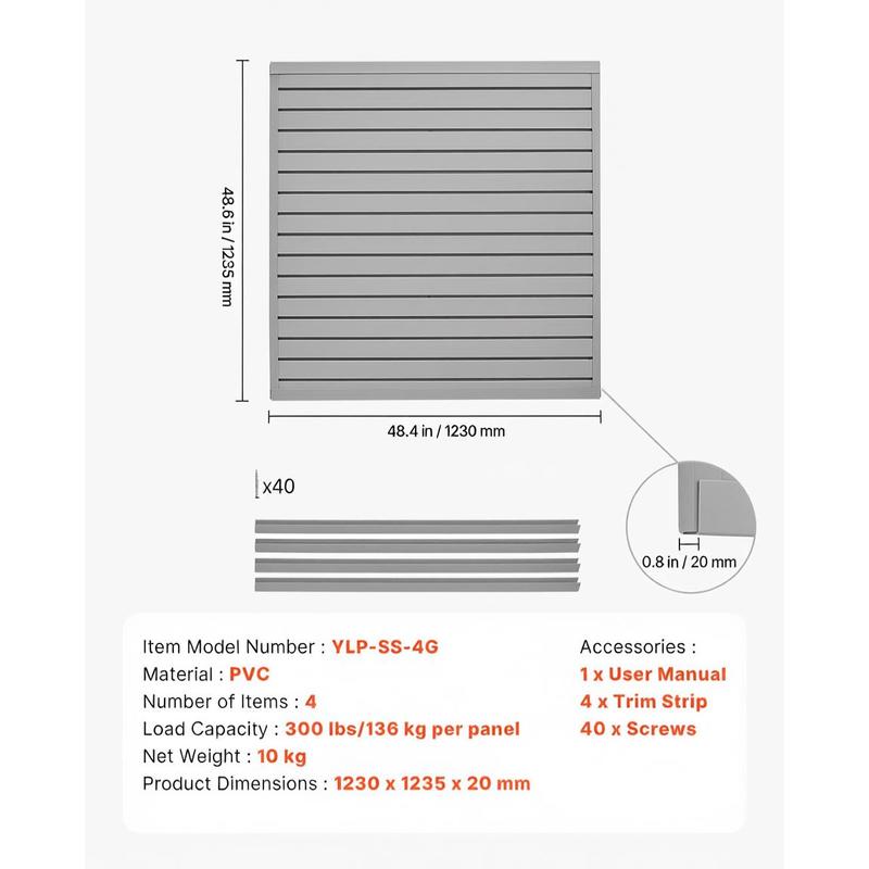 PVC Wall Plank 4 x 4 ft For Ga – обзор и цена Workshop Tools Storage