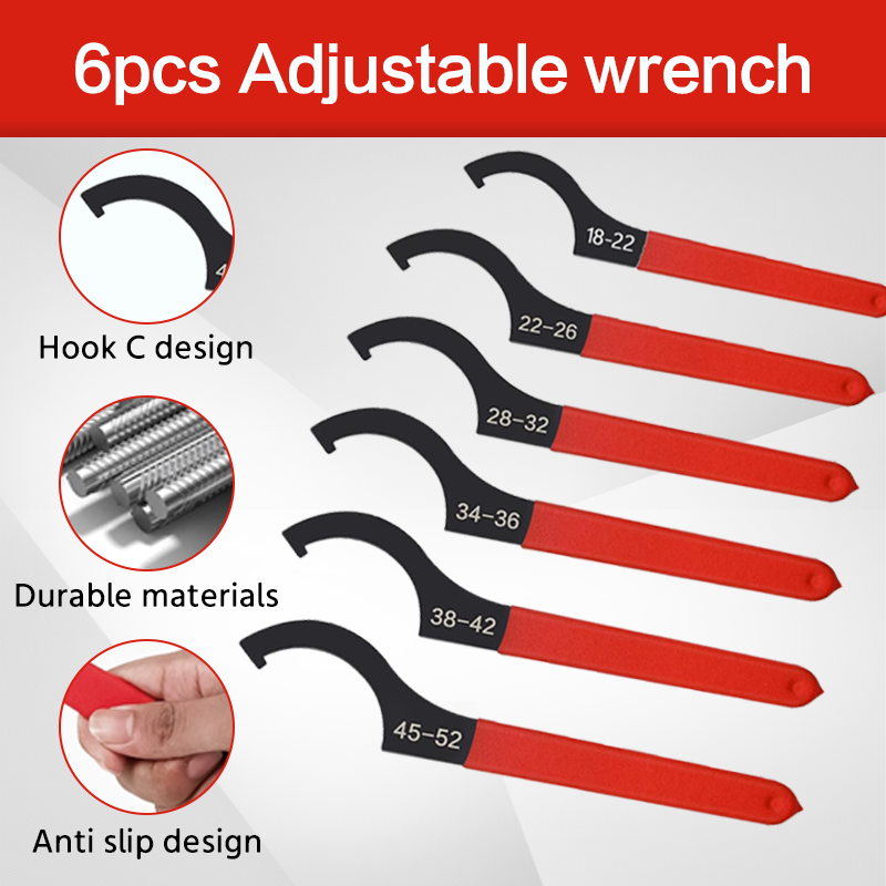 6PCS Half-moon Hook Wrench Non – обзор и цена Maintenance Workshop Tools