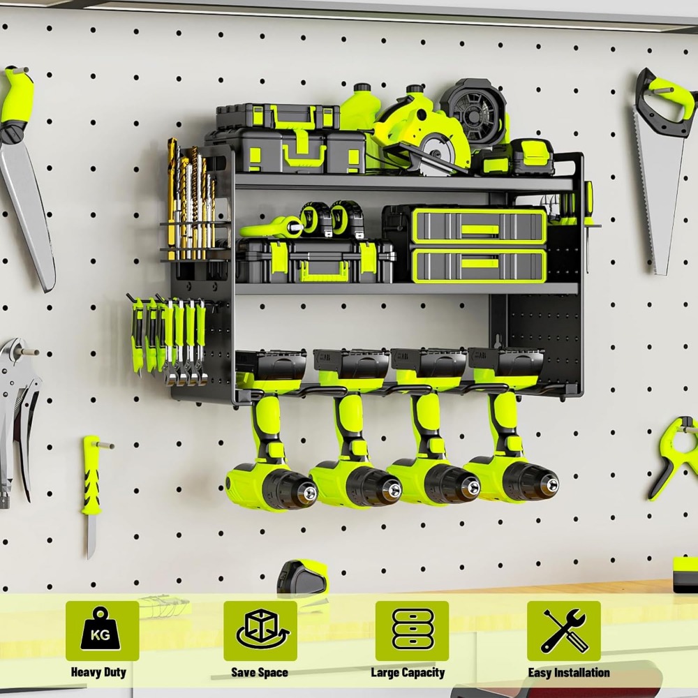 Wall Mount Tool Organizer with – обзор и цена Workshop Tools Storage