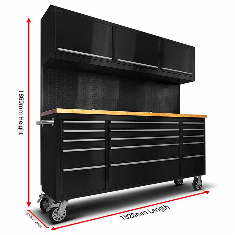 Tool Chest on Wheels 72 in Cle – обзор и цена Workshop Tools Bench