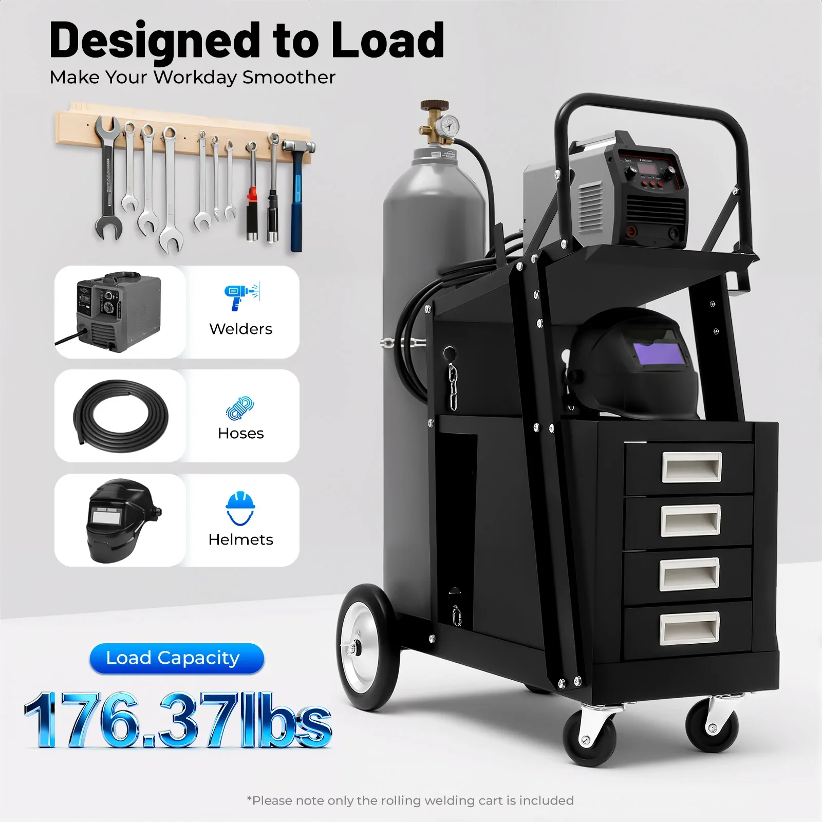 Rolling Welding Cart with Comf – обзор и цена Workshop Tools Storage
